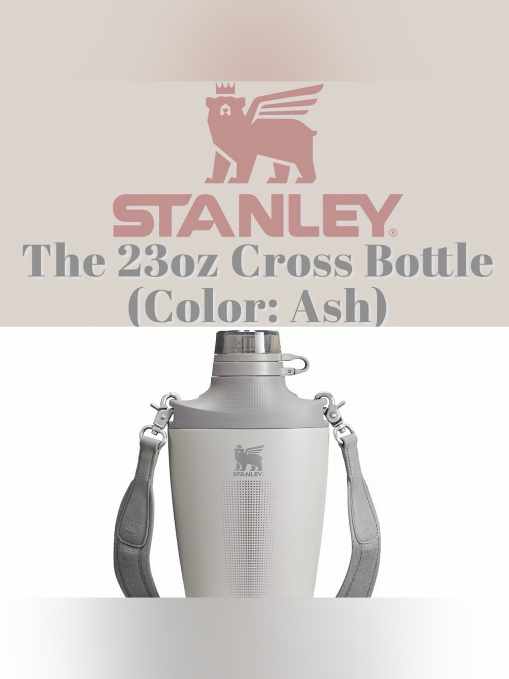 Stanley - The 23oz Cross Bottle (Color: Ash) - New in Box